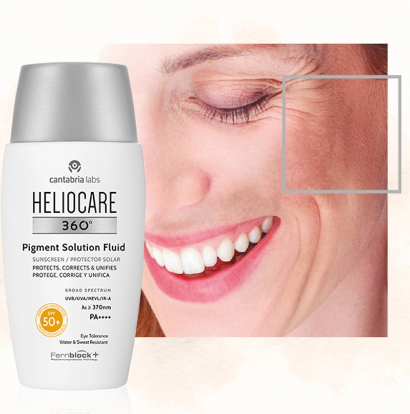 Heliocare 360 Pigment Solution Fluid SPF50+_Nhũ tương chống nắng vật lý kiểm soát tình trạng tăng sắc tố và đốm nâu
